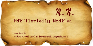 Müllerleily Noémi névjegykártya